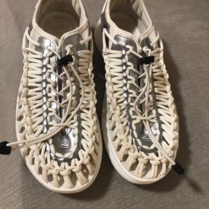 Men’s white keen sandals